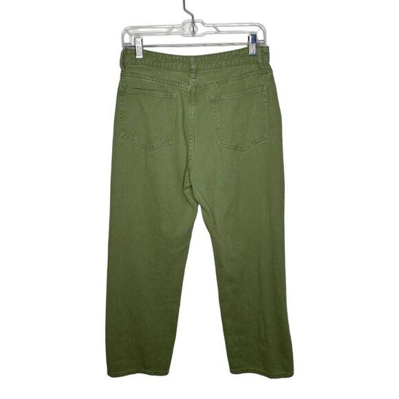 SHEIN Womens Green Cotton Polyester Five Pocket Belt Loop Button‎ Pants Petite M - Picture 3 of 5